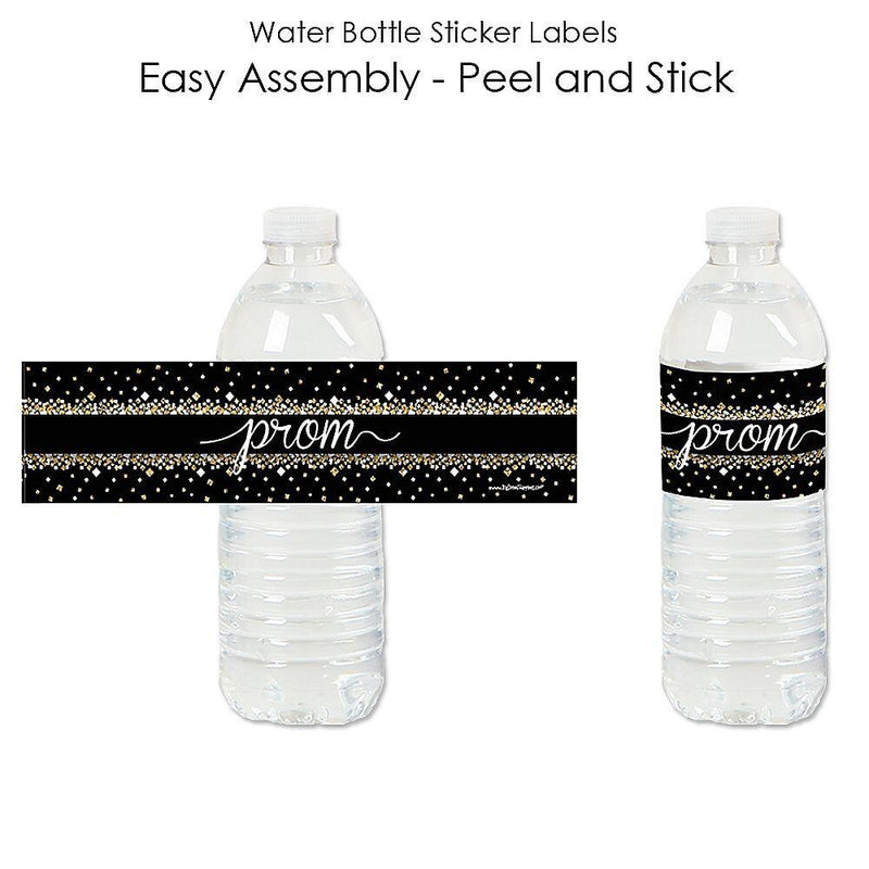 Prom - Prom Night Party Water Bottle Sticker Labels - Set of 20