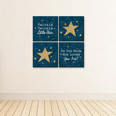 Twinkle Twinkle Little Star - Nursery Decor - 11 x 11 inches Kids Wall Art - Baby Shower Gift Ideas - Set of 4 Prints for Baby's Room