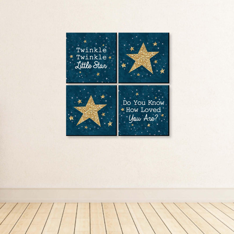 Twinkle Twinkle Little Star - Nursery Decor - 11 x 11 inches Kids Wall Art - Baby Shower Gift Ideas - Set of 4 Prints for Baby&