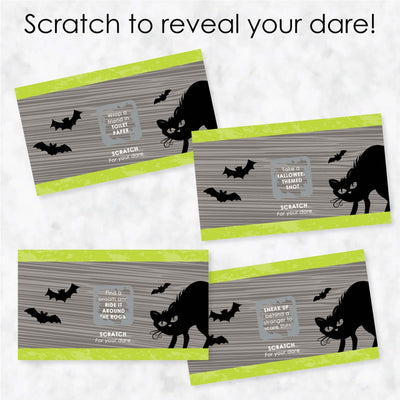 Happy Halloween - Witch Party Game Scratch Off Dare Cards - 22 Count