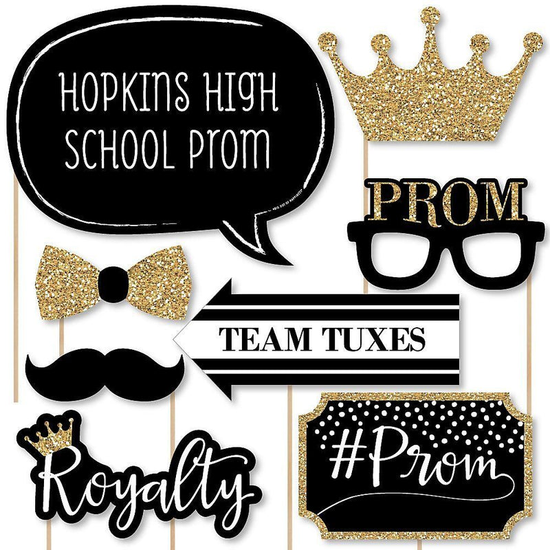 Prom - Personalized Prom Night Party Photo Booth Props Kit - 20 Count