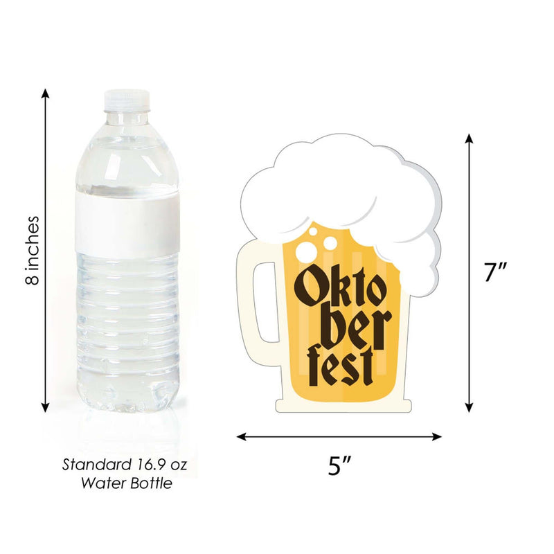 Oktoberfest - Beer Mug Decorations DIY German Beer Festival Party Essentials - Set of 20