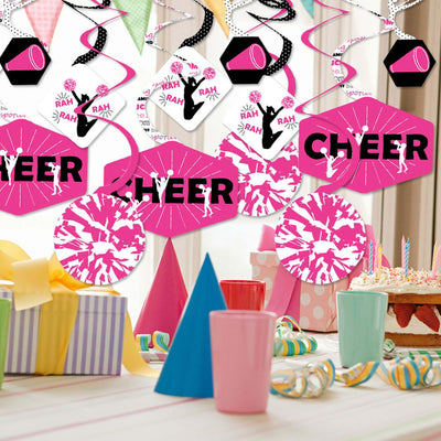 We've Got Spirit - Cheerleading - Birthday Party or Cheerleader Party Hanging Decor - Party Decoration Swirls - Set of 40