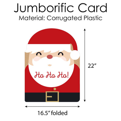 Jolly Santa Claus - Christmas Giant Greeting Card - Big Shaped Jumborific Card - 16.5 x 22 inches