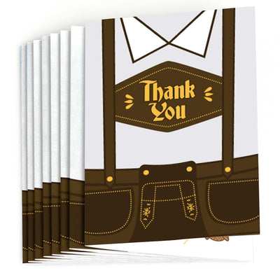 Oktoberfest - German Beer Festival Party Thank You Cards - 8 ct