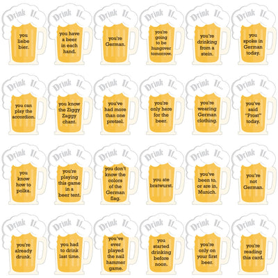 Oktoberfest - Drink If German Beer Festival Party Game - Set of 24