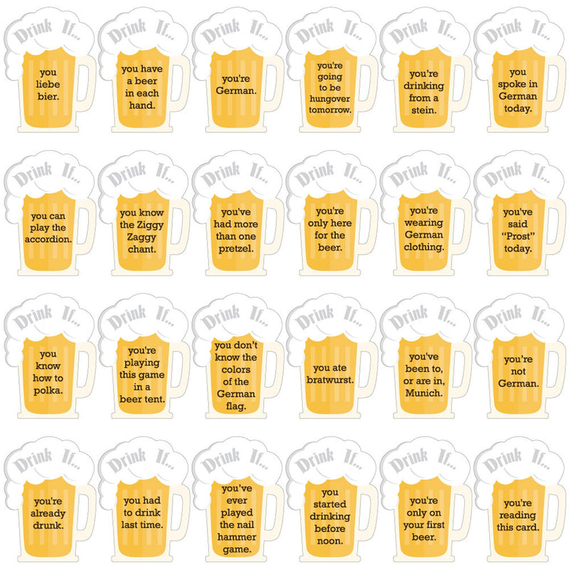 Oktoberfest - Drink If German Beer Festival Party Game - Set of 24