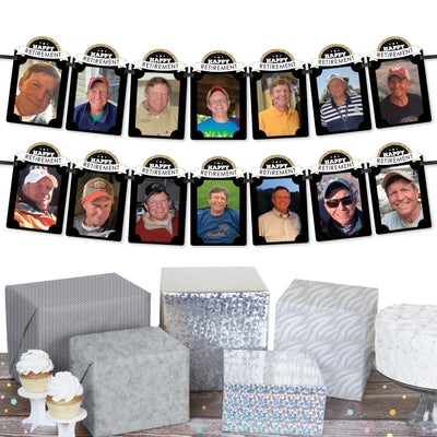 Happy Retirement - DIY Retirement Party Decor - Picture Display - Photo Banner