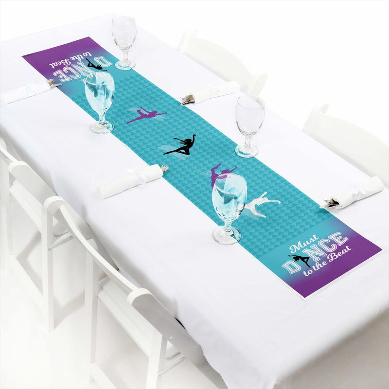 Must Dance to the Beat - Dance - Petite Birthday Party or Dance Party Paper Table Runner - 12" x 60"