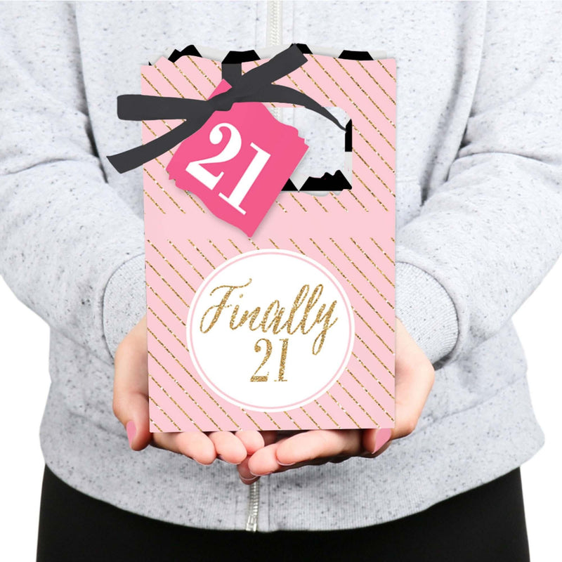 Finally 21 Girl - 21st Birthday - Party Favor Boxes - Set of 12