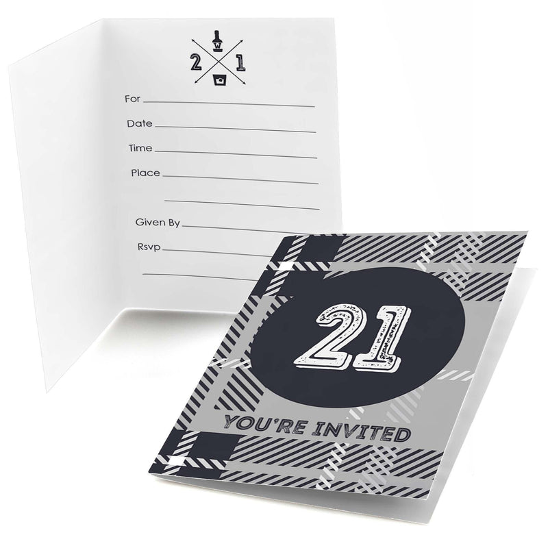 Finally 21 - 21st Birthday - Birthday Party Fill In Invitations - 8 ct