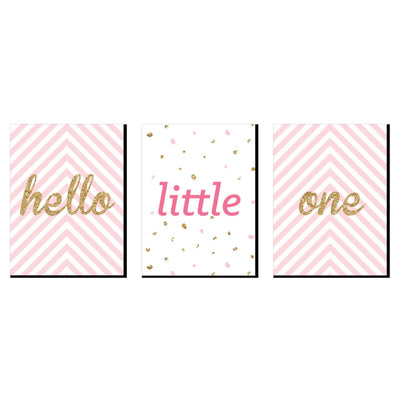 Big Dot Of Happiness Hello Little One - Pink And Gold - Girl Baby