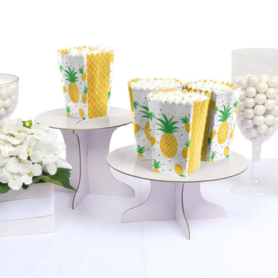 Tropical Pineapple - Summer Party Favor Popcorn Treat Boxes - Set of 12