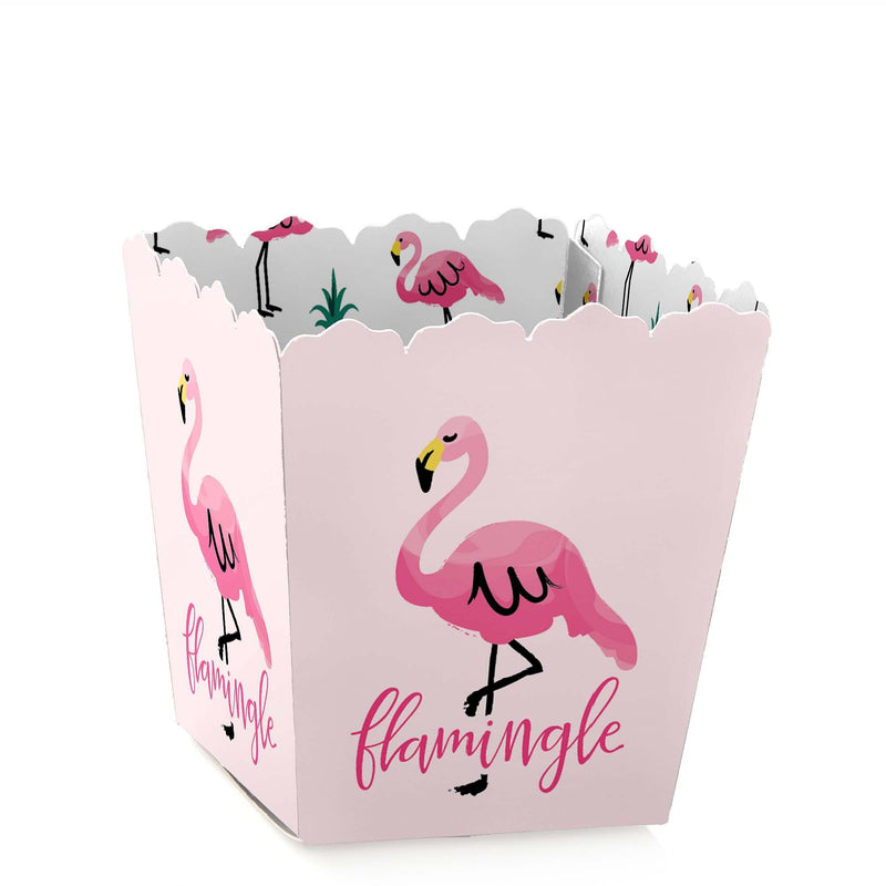 Pink Flamingo - Party Like a Pineapple - Tropical Summer Party Mini Favor Boxes - Treat Candy Boxes - Set of 12