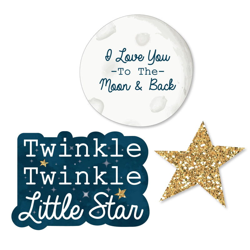 Twinkle Twinkle Little Star - DIY Shaped Party Paper Cut-Outs - 24 ct