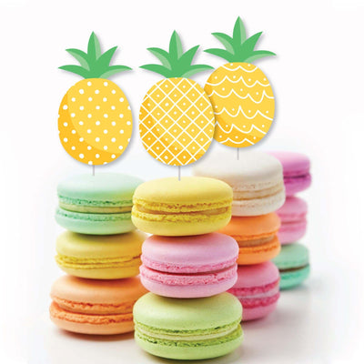 Tropical Pineapple - DIY Shaped Summer Party Cut-Outs - 24 ct