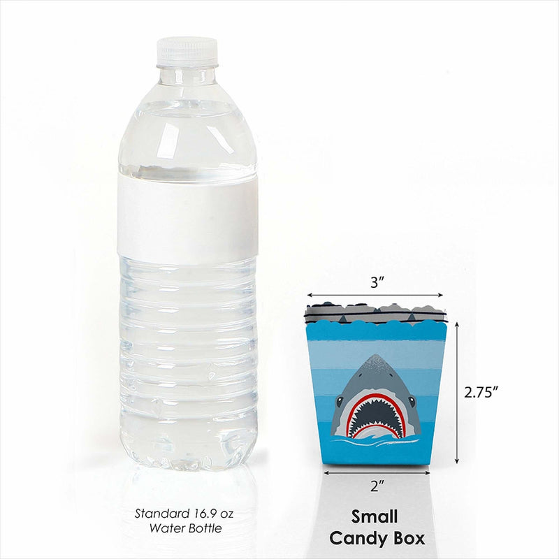 Shark Zone - Party Mini Favor Boxes - Jawsome Shark Party or Birthday Party Treat Candy Boxes - Set of 12