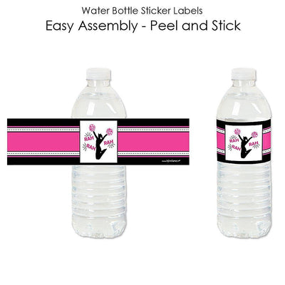 We've Got Spirit - Cheerleading - Birthday Party or Cheerleader Party Water Bottle Sticker Labels - Set of 20