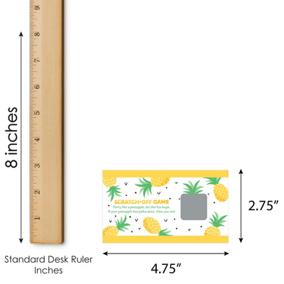 Tropical Pineapple - Summer Party Game Scratch Off Cards - 22 ct