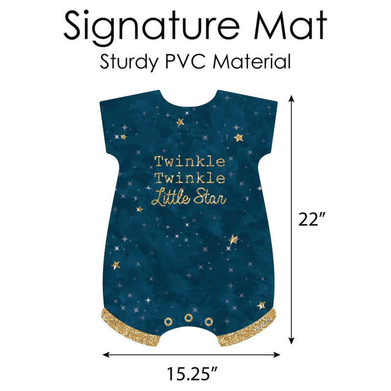 Twinkle Twinkle Little Star - Baby Bodysuit Guest Book Sign - Baby Shower Guestbook Alternative - Signature Mat