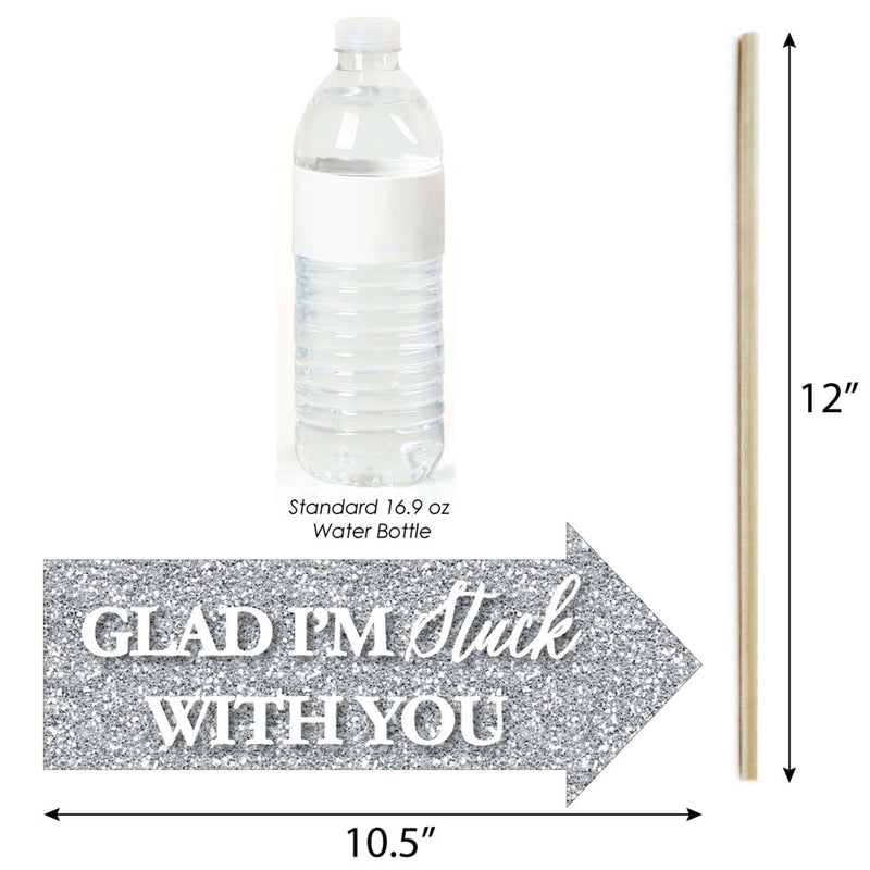 Funny We Still Do - 25th Wedding Anniversary - 10 Piece Anniversary Party Photo Booth Props Kit