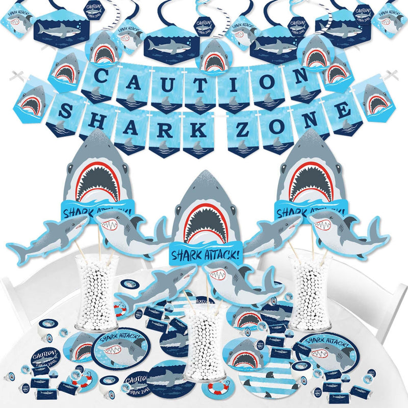 Shark Zone - Jawsome Shark Party or Birthday Party Decoration Kit - Fundle Bundle