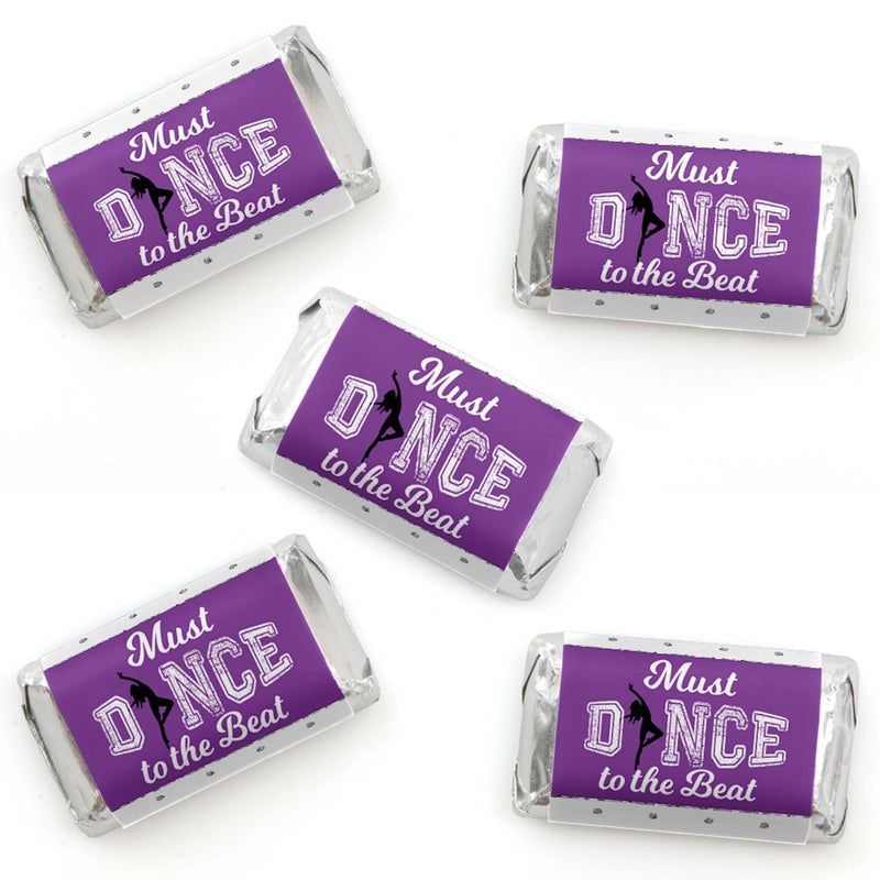 Must Dance to the Beat - Dance - Mini Candy Bar Wrapper Stickers - Birthday Party or Dance Party Small Favors - 40 Count