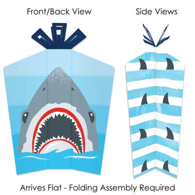 Shark Zone - Table Decorations - Jawsome Shark Party or Birthday Party Fold and Flare Centerpieces - 10 Count