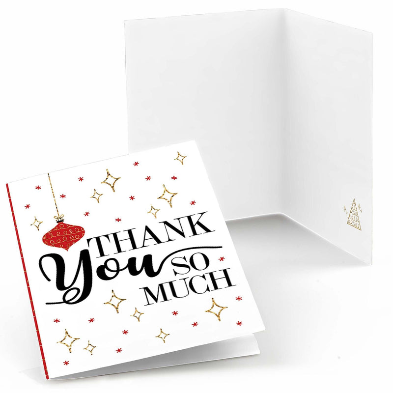 Red and Gold Friendsmas - Friends Christmas Thank You Cards - Set of 8