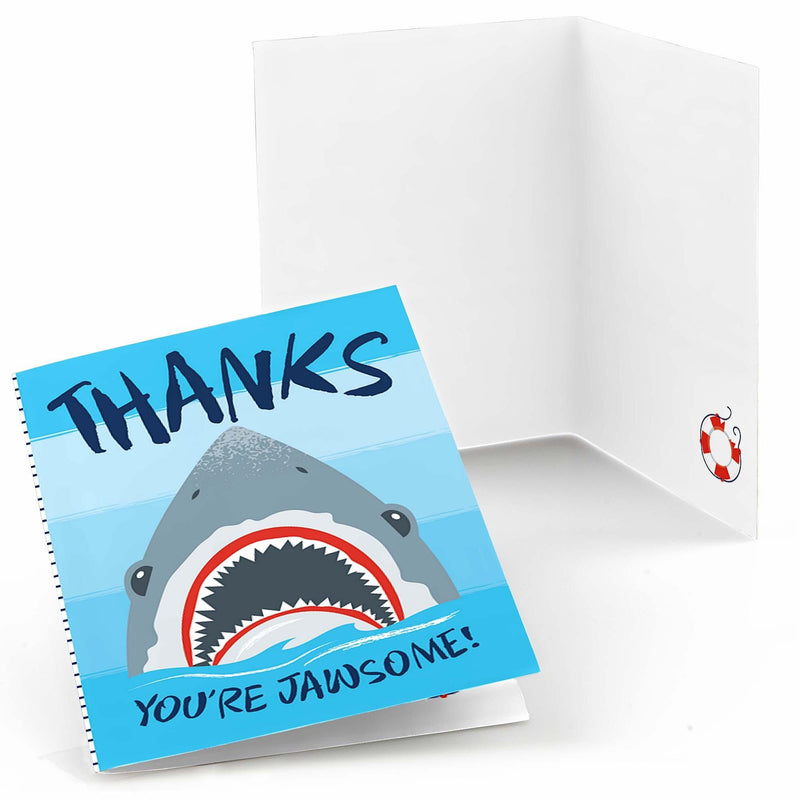 Shark Zone - Jawsome Shark Party or Birthday Party Thank You Cards - 8 ct