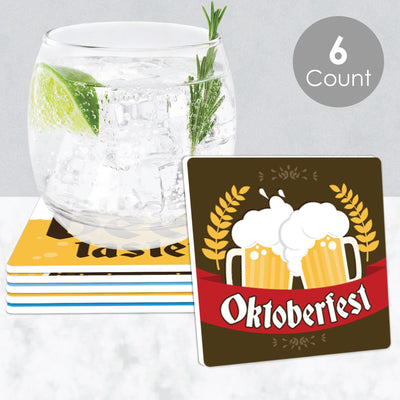 Oktoberfest - Funny German Beer Festival Decorations - Drink Coasters - Set of 6