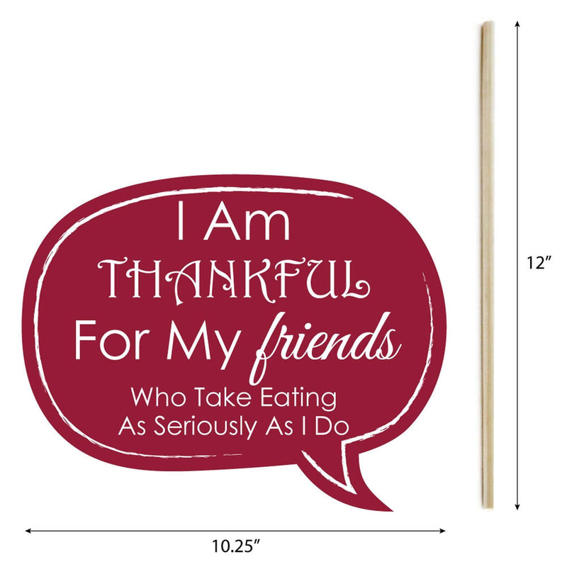 Friends Thanksgiving Feast - Friendsgiving Photo Booth Props Kit - 20 Count