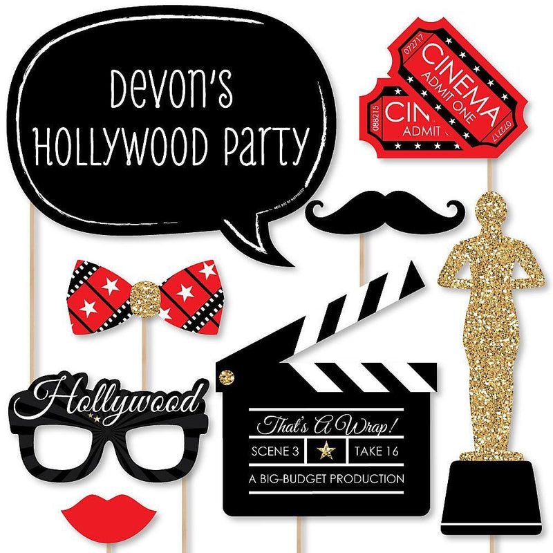 Red Carpet Hollywood - Movie Night Happy Birthday Party Supplies Kit -  Ready to Party Pack - 8 Guests