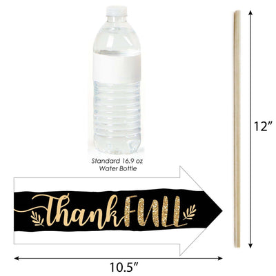 Funny Elegant Thankful for Friends - 10 Piece Friendsgiving Photo Booth Props Kit