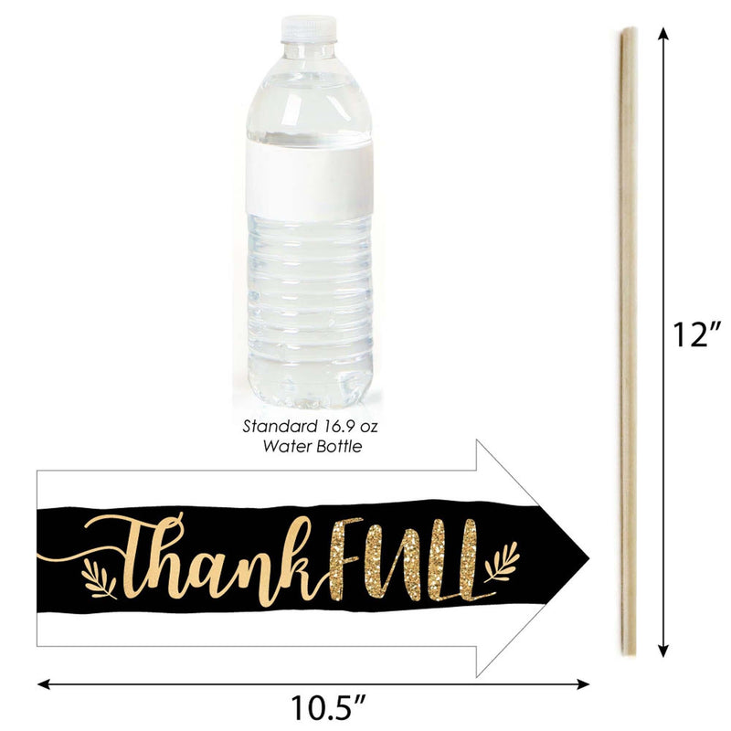 Funny Elegant Thankful for Friends - 10 Piece Friendsgiving Photo Booth Props Kit