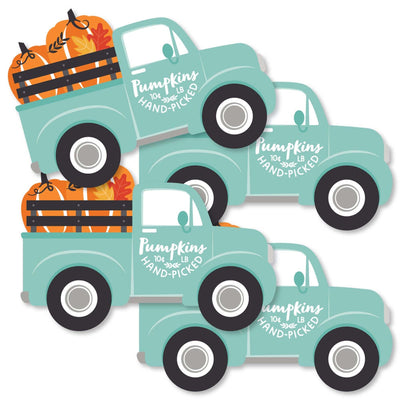 Happy Fall Truck - Decorations DIY Harvest Pumpkin Party Essentials - Set of 20