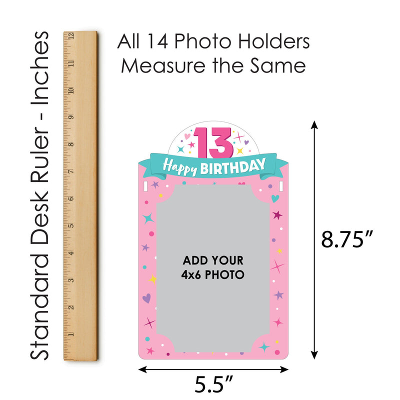 Girl 13th Birthday - DIY Official Teenager Birthday Party Decor - Picture Display - Photo Banner