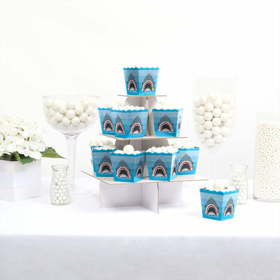 Shark Zone - Party Mini Favor Boxes - Jawsome Shark Party or Birthday Party Treat Candy Boxes - Set of 12