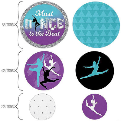 Must Dance to the Beat - Dance - Birthday Party or Dance Party Giant Circle Confetti - Party Decorations - Large Confetti 27 Count