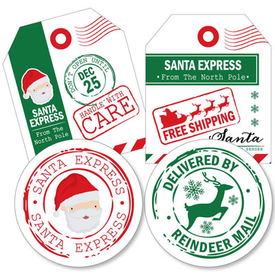 Santa's Special Delivery - Gift Tag Decorations DIY From Santa Claus Christmas Essentials - Set of 20