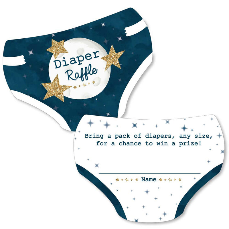 Twinkle Twinkle Little Star - Diaper Shaped Raffle Ticket Inserts - Baby Shower Activities - Diaper Raffle Game - Set of 24