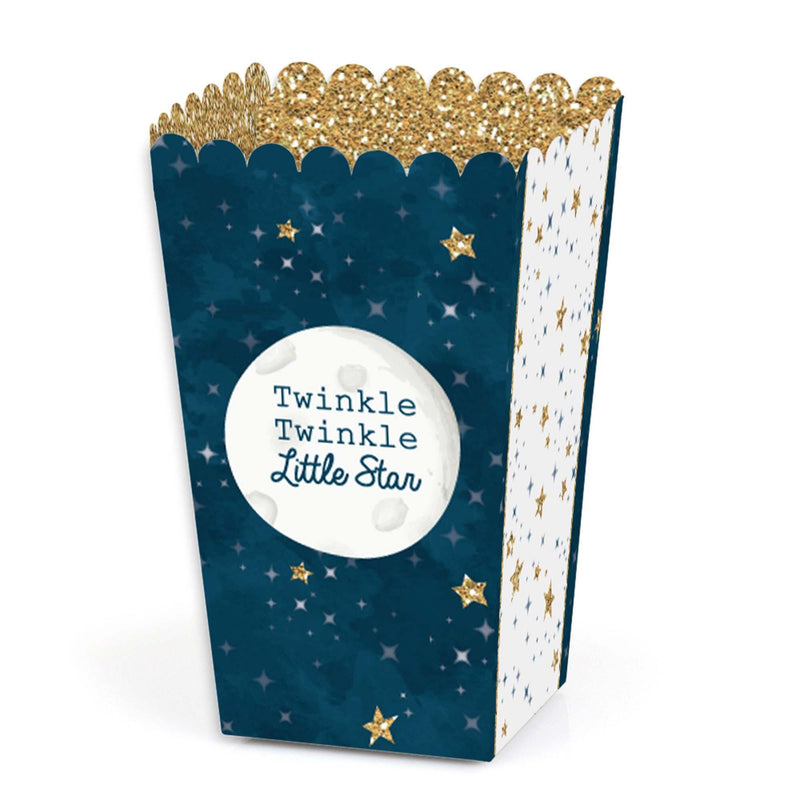 Twinkle Twinkle Little Star - Baby Shower or Birthday Party Favor Popcorn Treat Boxes - Set of 12