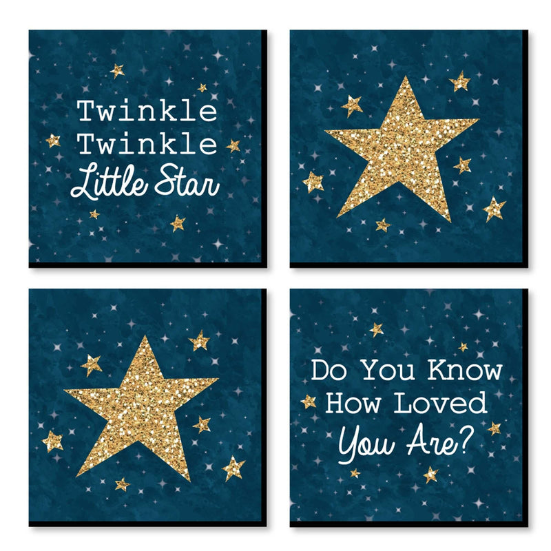 Twinkle Twinkle Little Star - Nursery Decor - 11 x 11 inches Kids Wall Art - Baby Shower Gift Ideas - Set of 4 Prints for Baby&