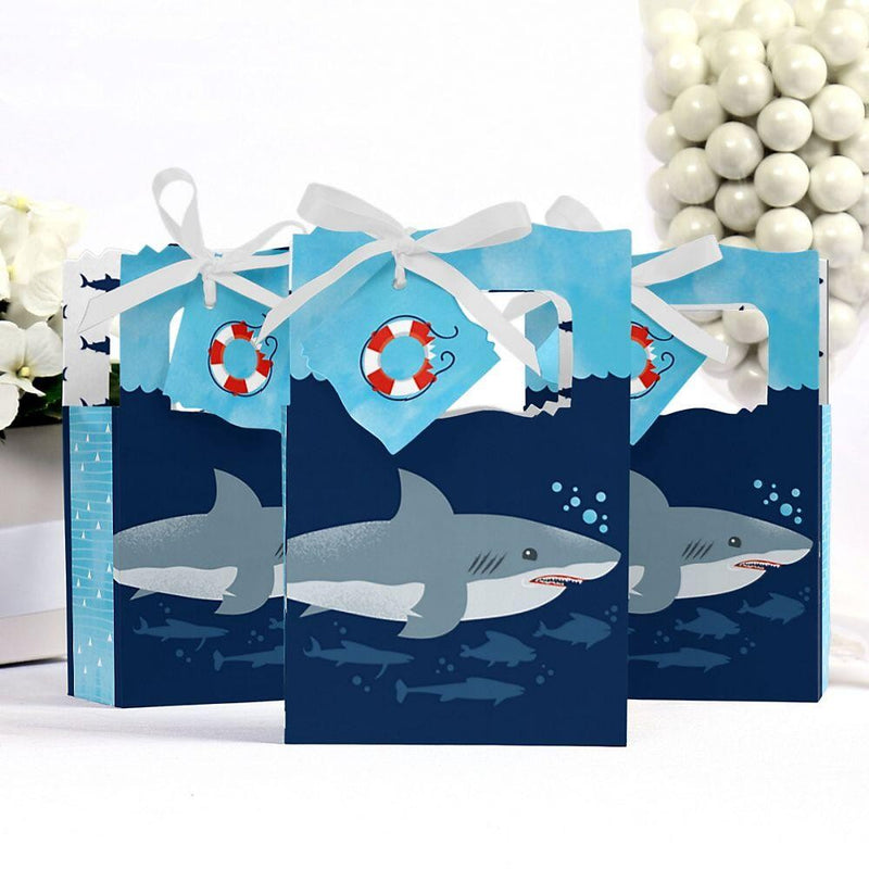 Shark Zone - Jawsome Shark Party or Birthday Party Favor Boxes - Set of 12