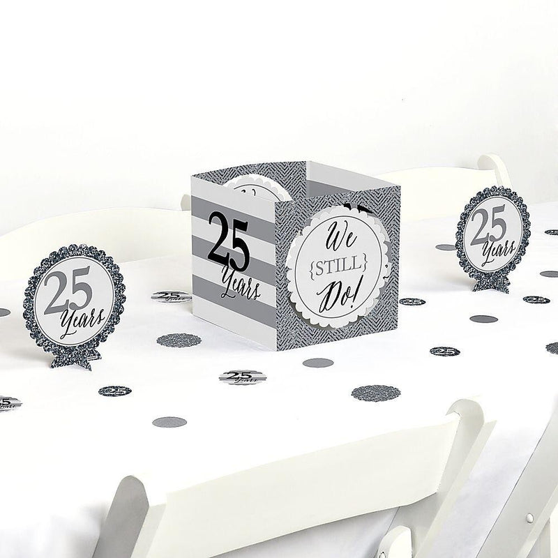 We Still Do - 25th Wedding Anniversary - Anniversary Party Centerpiece and Table Decoration Kit