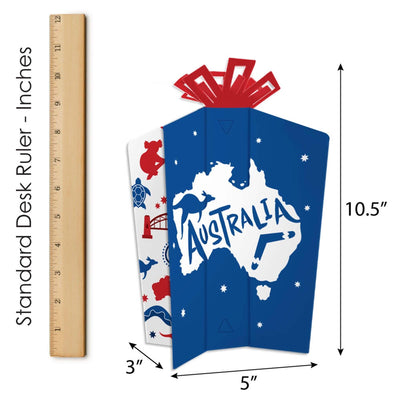 Australia Day - Table Decorations - G'Day Mate Aussie Party Fold and Flare Centerpieces - 10 Count