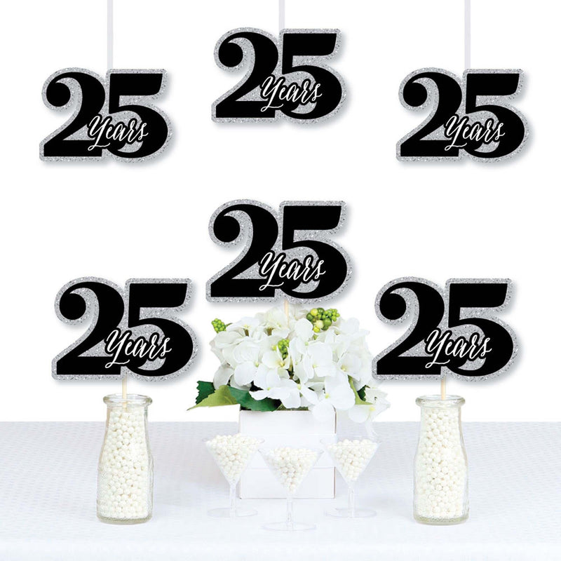 We Still Do - 25th Wedding Anniversary - Decorations DIY Anniversary Party Essentials - Set of 20