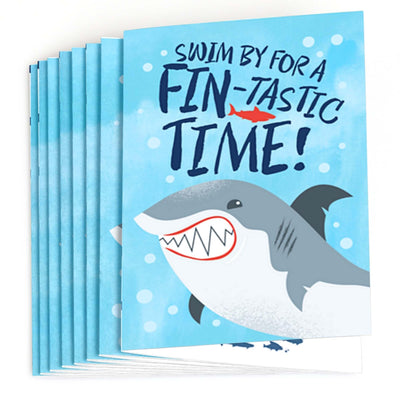 Shark Zone - Fill In Jawsome Shark Party or Birthday Party Invitations - 8 ct