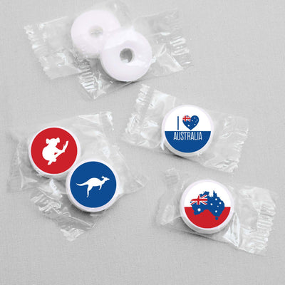 Australia Day - G'Day Mate Aussie Party Round Candy Sticker Favors - Labels Fit Hershey's Kisses (1 sheet of 108)