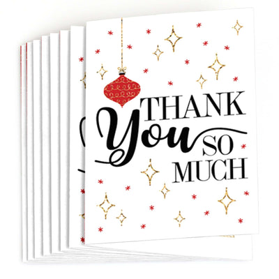 Red and Gold Friendsmas - Friends Christmas Thank You Cards - Set of 8